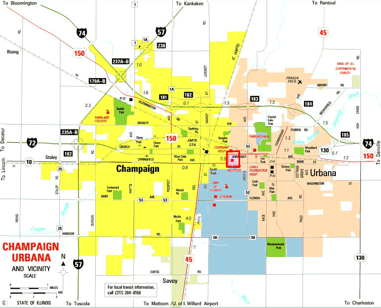 Map of Champaign-Urbana